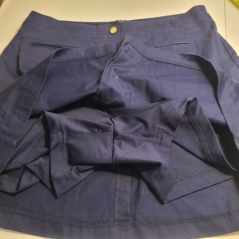 Lady Hagen Size 8 Skort Skirt Back Zip Golf Tennis Cotton Blue Pockets - Picture 7 of 9